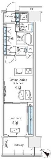 ロイヤルパークス有明 716 間取り図