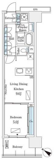 ロイヤルパークス有明 720 間取り図