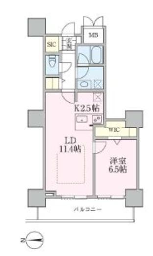 ロイヤルパークスタワー南千住 806 間取り図