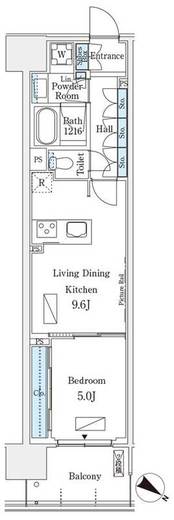ロイヤルパークス有明 744 間取り図