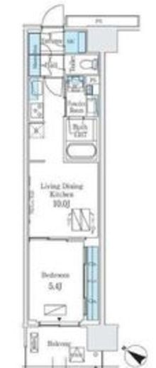 ロイヤルパークス有明 1102 間取り図