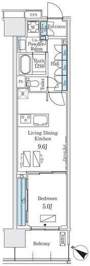 ロイヤルパークス有明 1123 間取り図