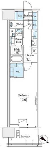 ロイヤルパークス有明 1140 間取り図