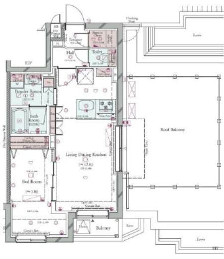 コンシェリア目黒本町 THE RESIDENCE 5階 間取り図