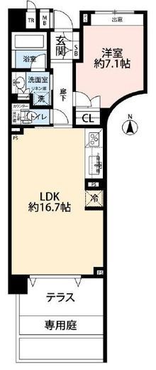 パークハウス元住吉パーソナルコンフォート 1階 間取り図