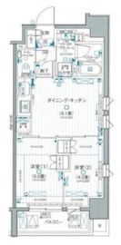 デュオステージ横浜中央 8階 間取り図