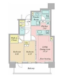 シティタワー国分寺ザ・ツインイースト 33階 間取り図