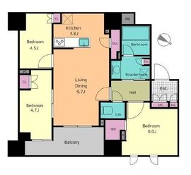 グローリオ文京東大前ヒルズ 8階 間取り図