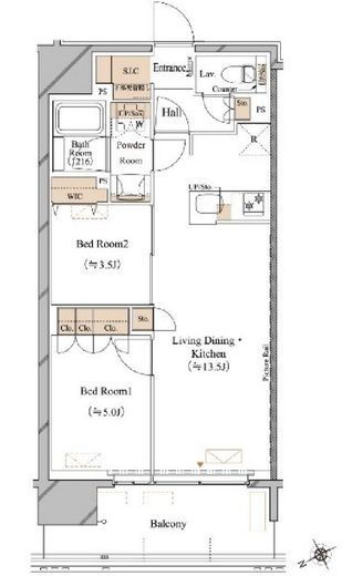 ブランシエスタ浅草蔵前 403 間取り図