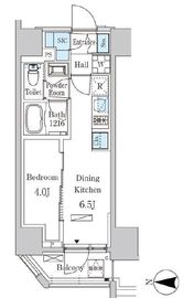 ザ・ライオンズフォーシア蒲田 701 間取り図
