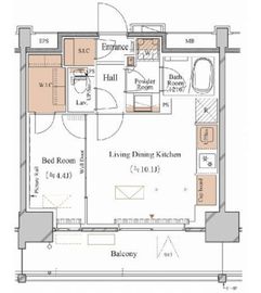 ブランシエスタ木場 909 間取り図