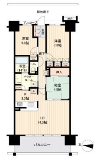 東京スイートレジデンス 8階 間取り図