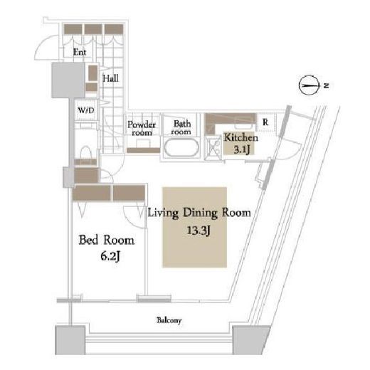 コンシェリア西新宿タワーズウエスト 8階 間取り図