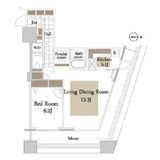 コンシェリア西新宿タワーズウエスト 8階 間取り図