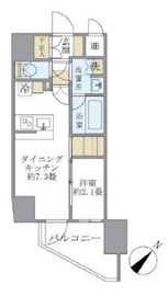 アジールコート町屋 1402 間取り図