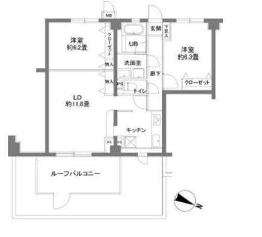 カスタリア原宿 503 間取り図
