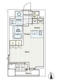カスタリア麻布十番2 702 間取り図