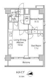 プラウドフラット浅草駒形 1303 間取り図