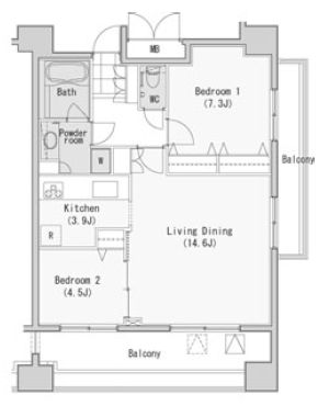 レジディア西麻布 1006 間取り図