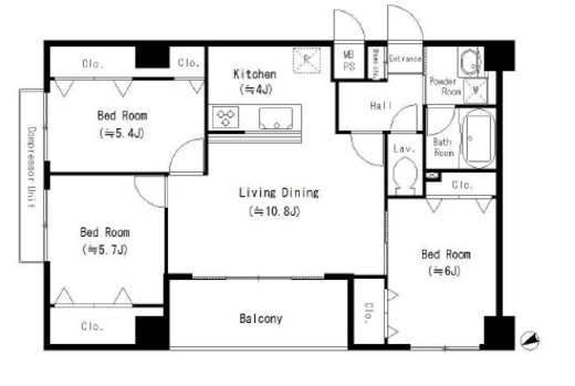 オークヒルズ五番館 205 間取り図