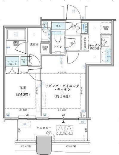 パークタワー勝どきミッド/サウス 3階 間取り図