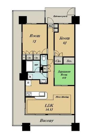 オーベル東陽町サウシア 3階 間取り図