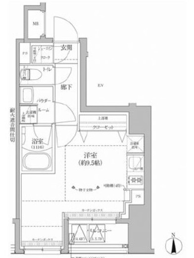 RELUXIA上野EAST (リルシア上野イースト) 6階 間取り図