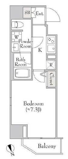 ルミークアン北上野 701 間取り図