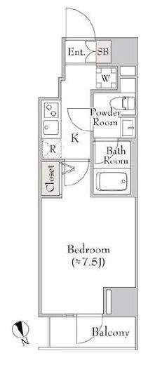 ルミークアン北上野 702 間取り図