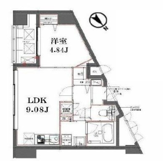 ドゥーエ東高円寺 201 間取り図