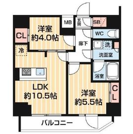 ARCOBALENO MINAMISENJU (アルコバレーノ南千住) 11階 間取り図