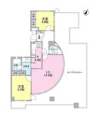 キャッスル北沢代々木上原 3階 間取り図