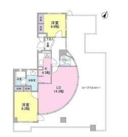 キャッスル北沢代々木上原 3階 間取り図