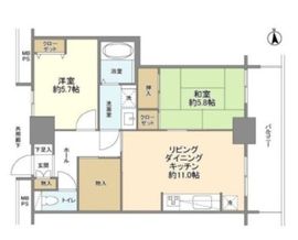 ベイシティ晴海スカイリンクタワー 13階 間取り図