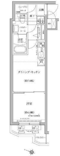 パティーナ蒲田 2階 間取り図