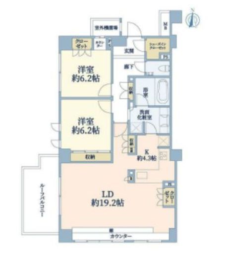 グランシーナ目白台 3階 間取り図