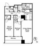 パークコート神宮前 The Air 13階 間取り図