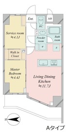 ドゥーエ王子神谷 405 間取り図