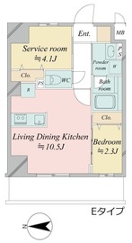 ドゥーエ王子神谷 204 間取り図