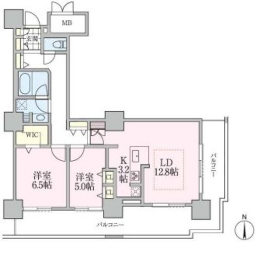 ロイヤルパークスタワー南千住 1012 間取り図