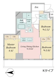 ドゥーエ王子神谷 1001 間取り図