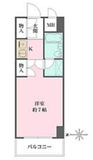 ライオンズマンション新宿東公園 4階 間取り図