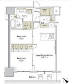 ザ・パークハビオ江古田 1002 間取り図