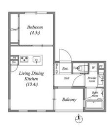 グランデュオ高円寺Ⅲ (GranDuo KoenjiⅢ) 204 間取り図