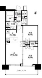ルフォン南大塚ザ・レジデンス 8階 間取り図