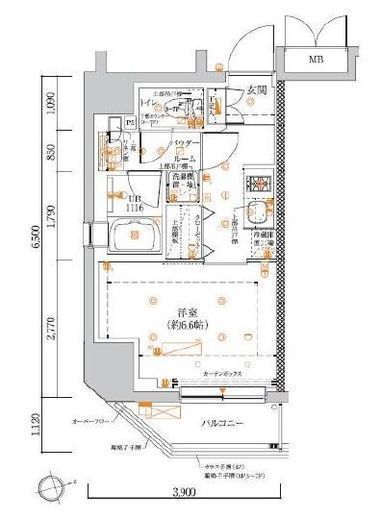 LUMEED池袋 5階 間取り図