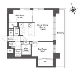 ルーウェ東大泉 504 間取り図