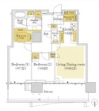 HARUMI FLAG SUN VILLAGE T棟 (晴海フラッグ サンヴィレッジ T棟) 31階 間取り図