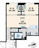Fullea恵比寿 (フレア恵比寿) 203 間取り図
