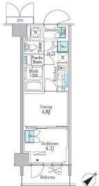 パークアクシス品川南大井パークフロント 344 間取り図